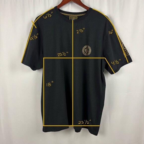 Casa Moda Couture Black Graphic T-Shirt - Picture 9 of 9